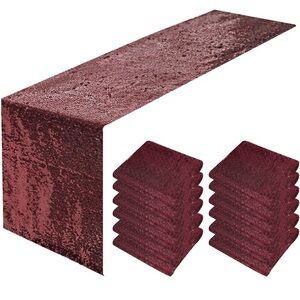 12- Elegant Burgundy Table Runners